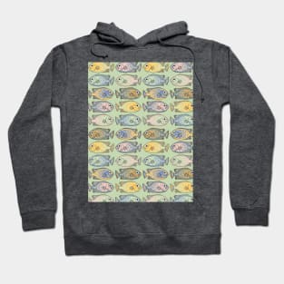 Fish Pattern Retro Color Palette Hoodie